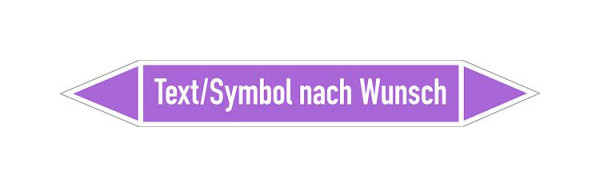 Schilder Klar Rohrleitungskennzeichen Laugen-Text nach Wunsch, 100x15 mm Folie selbstklebend, 31000/60