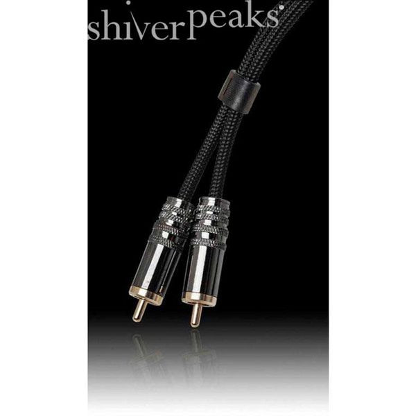 shiverpeaks Audioanschlusskabel, 2 Metall-Cinchstecker auf 2 Metall-Cinchstecker, Verriegelung, vergoldete Kontakte, schwarzes Nylon, 10,0m, 40110-10.0-SBN