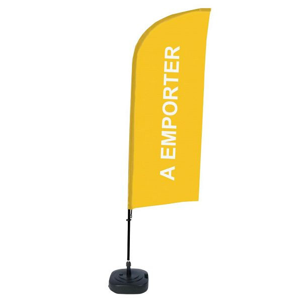 Showdown Displays Beachflag Alu Wind Komplett-Set Take Away Gelb Französisch, BFAW310-WT21-I495