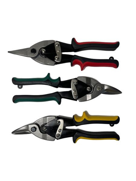 VaGo-Tools Blechschere Metallschere Gerade/Rechts/Links Set 250mm je 1 Stück, SM-250RLG_xv