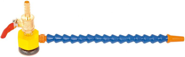 ELMAG Magnet mit flexiblem Kühlmittelschlauch, Segmentlänge, inklusive Düse 210mm, Schlauchanschluss Ø 9mm, 16099