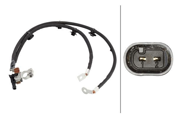 HELLA Sensor, Batteriemanagement, 12V, geschraubt, Kabel: 500/645mm, 6PK 010 544-931