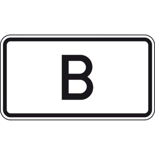 Stein HGS Tunnelkategorie 'B' gemäß ADR-Übereinkommen, Nr. 1014-50, 231x420mm /RA2/Flachform 3mm, 1014-50-123