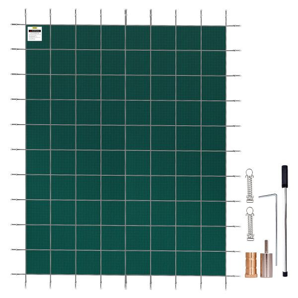 VEVOR Rechteckige Schwimmbadabdeckung 5,5X10,9M Grün Winter Outdoor, YYCM18X36YCYCG001V0