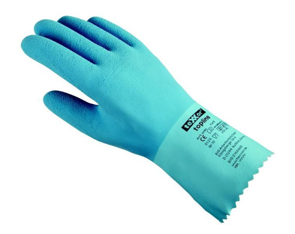 teXXor Chemikalienschutzhandschuhe "NATURLATEX, GERAUT", Größe: 9, VE: 12 Paar, 2250-9