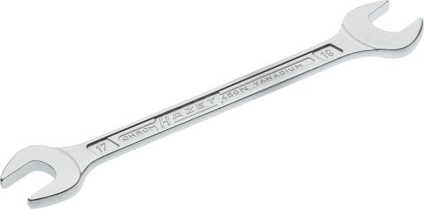 Hazet Doppel-Maulschlüssel, Außen-Sechskant Profil, 17 x 19 mm, 450N-17X19