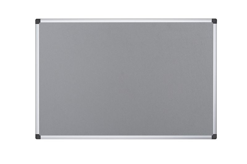 Bi-Office Feuerhemmende Filztafel Grau mit Aluminiumrahmen 150x120cm, SA1202170