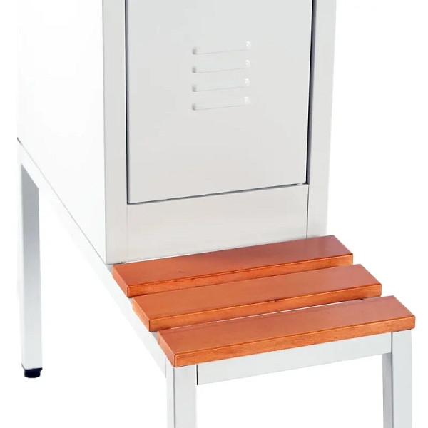 Lüllmann Sitzbankuntergestell, Sitzauflagen buche, 400 x 315 x 800 mm, lichtgrau, 524110