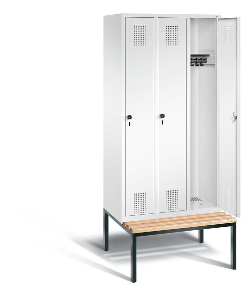 C+P Garderobenschrank Evolo, H2090xB900xT815mm, Farbe: Verkehrsweiß, 48050-30 S10502