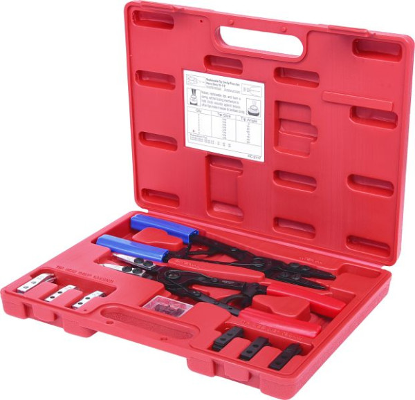 KS Tools Sicherungszangen-Satz mit Ratschenfunktion, 20-teilig, 500.1350