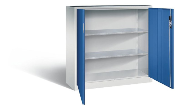 C+P Werkzeugschrank Acurado, H1200xB1200xT400mm, Farbe: Lichtgrau / Enzianblau, Muldengriff, 8530-000 S10117