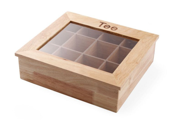 Hendi Teebox, für Teebeutel, Holz in einem natürlichen Farbton, 456514