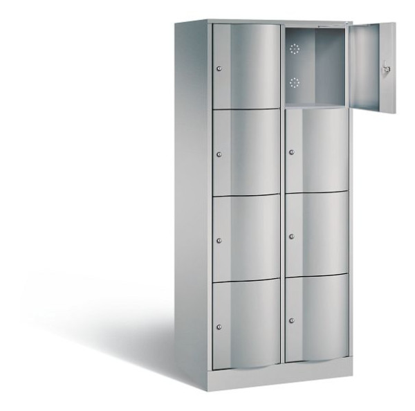 C+P Schließfachschrank Resisto, H1950xB772xT540mm, Farbe: Weißaluminium, 8470-272 S10097
