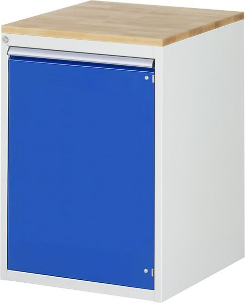 RAU Schubladenschrank Serie 7000, B580xT650xH825mm, Flügeltür H720mm, Buche-Massiv-Arbeitsplatte, 03-L5.12AL-B.11