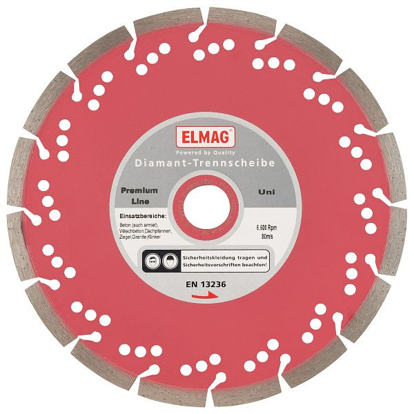 ELMAG Diamantscheibe 180 mm, PREMIUM LINE - UNI, Bohrung: 30,0 mm, 61573-30