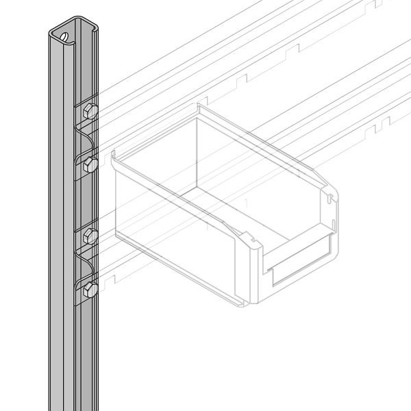 BITO C-Wandprofil 1000 verzinkt Set, 5928