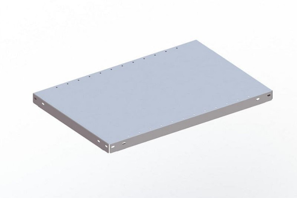 Meta Kurzboden 750x500 mm, RAL 7035 mit Fachteilerlochung, 20072443
