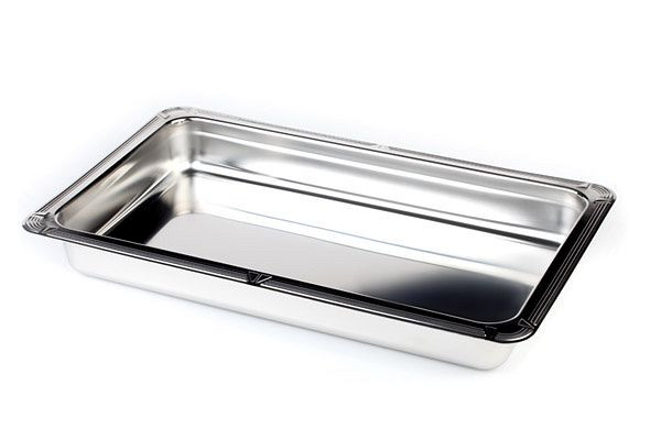 APS GN 1/1 Tablett / Behälter, 53 x 32,5 cm, Höhe: 2 cm, 18/10 Edelstahl, hochglanzpoliert, 1,7 Liter, 11020
