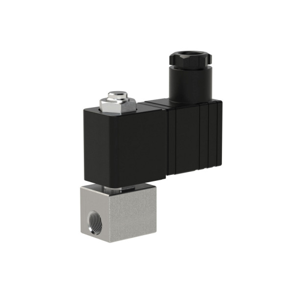 Riegler 2/2-Wege-Magnetventil, stromlos geschlossen, ES, G1/8, DN 2,5, PN 0-14, FPM, direktgesteuert, 24V DC, 146066