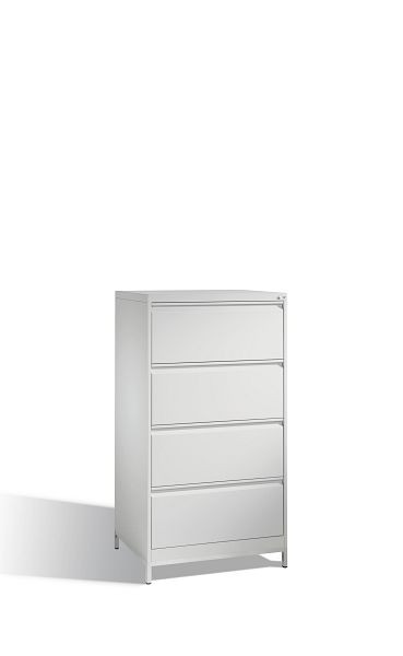 C+P Karteischrank Acurado, H1357xB787xT590mm, Farbe: Lichtgrau, Griffleiste, mit Gestell, 12934-322 S10042