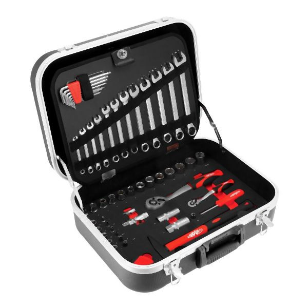 Airpress Werkzeugkoffer bestückt 106-teilig, Abmessung 474 x 165 x 375 mm, 75244