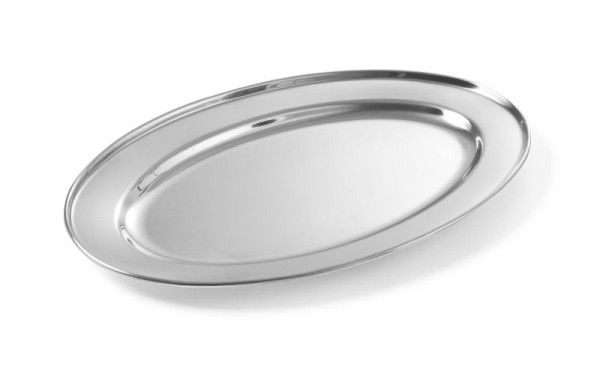 Hendi Serviertablett, oval, 260 x 400 mm, Edelstahl, 404409
