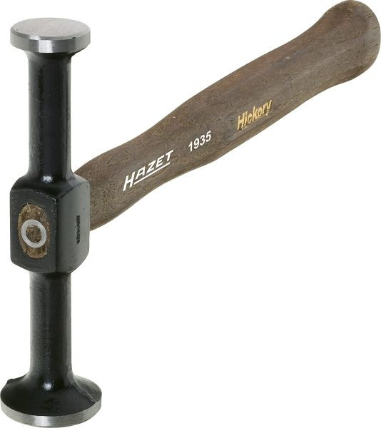 Hazet Ausbeul-Hammer, Ausbeul- und Schlichthammer, 154 mm, 2 verschieden große, runde Bahnen, HICKORY-Stiel, 1935
