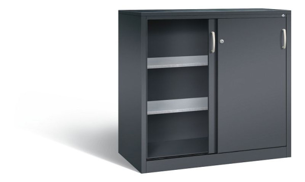 C+P Schiebetürenschrank Acurado, H1200xB1200xT600mm, Farbe: Schwarzgrau, Bügelgriff, 2067-09 S10041