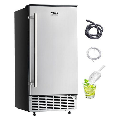 VEVOR Unterbau Eismaschine 36 kg/Tag, umkehrbare Tür, Edelstahl, gewerblich/Privat, elektrische Entwässerung, SNQRSZBJ80LBQY0EFV2