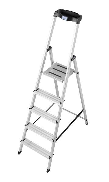 Krause Safety Stehleiter 1x5 Stufen, 126337, 4009199126337