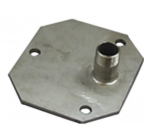 Cemo Edelstahl-Flanschplatte mit Gewindenippel für 3-Loch-Flansch R1", 1384, 4052886233559