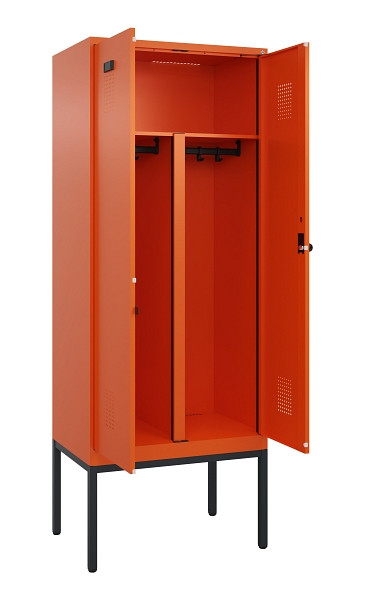 C+P PSA Doppel-Spind Evolo PLUS, Gestell, 2 Abteile, 2120x800x500mm, 2004/2004, Drehriegel, 0490327-22P S10023