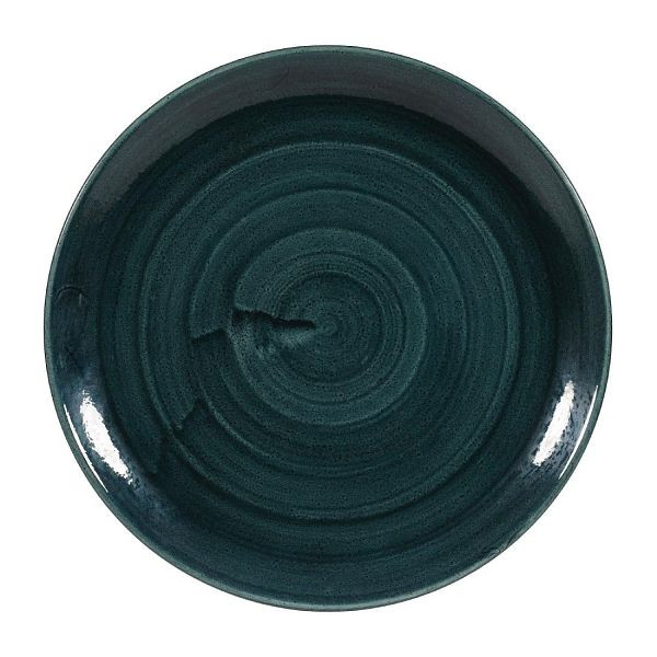 Churchill Stonecast Patina Coupe-Teller, rustikales Blaugrün, 288 mm, VE: 12 Stück, FA591