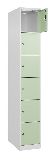 C+P Schließfachschrank Evolo PLUS, 6 Fächer, 1850x300x500mm, 9016/6019, 049000-106 S10019