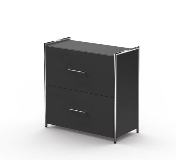 Kerkmann Sideboard breit, mit 2 Schubfächern für 2 OH, Artline, B 800 x T 380 x H 780 mm, anthrazit, 13799113