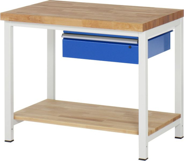 RAU Werkbank Serie 8000 - Gestell-Bauweise (Schweißgestell), 1x Schublade, 1000x840x700 mm, 03-8001A7-107B4S.11