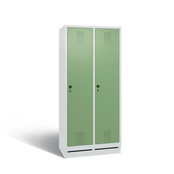 C+P Spind Evolo, 2 Abteile, H1800xB810xT500 mm, Grau/Resedagrün, 48020-22 S10033