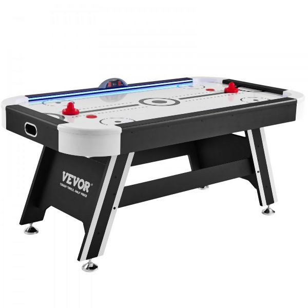VEVOR Luftbetriebener Hockeytisch Sporthockeyspiel Pushers Pucks LED 1,83m, DZJFKQQGQZ80D80L1V2