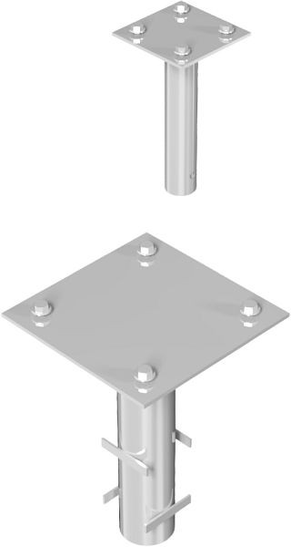 Schake Satz Bodenhülse zum Einbetonieren für Haupt- und Auflagepfosten der Wegeschranke Typ 415 inkl. Schrauben, 415_92