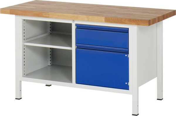 RAU Werkbank 8461I2, B1500xT700xH840-1040mm, 1xSchublade-TA, 1xTür, 03-8461I2-157R4H.11