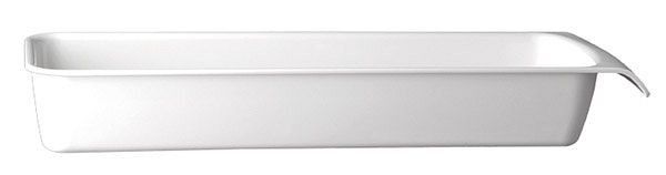 APS GN 2/4 Schale -CASCADE-, 53 x 16,2 cm, Höhe: 7,5 cm, Melamin, weiß, 3,65 Liter, 83961