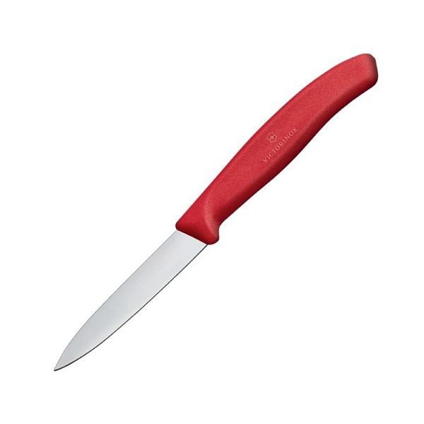 Victorinox Schälmesser Spitz 8cm Rot, Swiss Classic, CX748