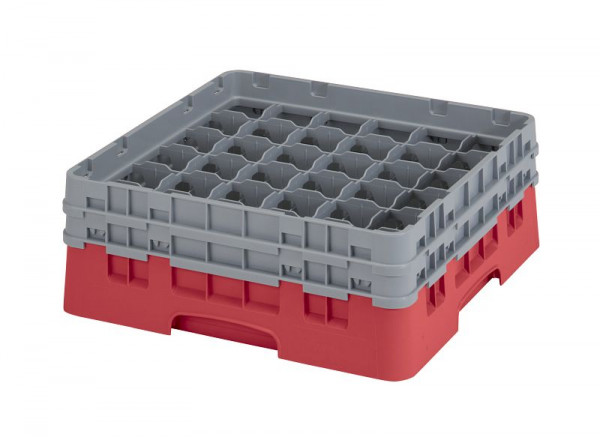 Cambro Spülkorb mit 36 Fächer Camrack® 13,3 cm Rot, 36S434163