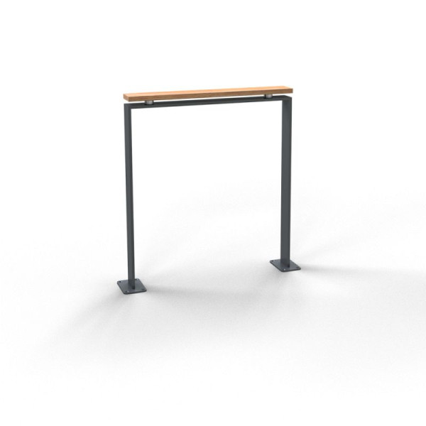 STEIN HGS Flachstahlbügel aus 80x12mm mit Auflageholz, Gesamthöhe 800 mm, zum Aufdübeln, 80512.0002