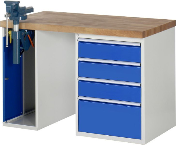 RAU Werkbank Serie 7000 - Modell 7510-2, B1250 x T700 x H890 mm, 13-7510A2-127B4M.11