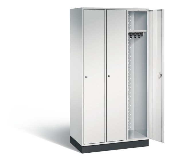 C+P Garderobenschrank Intro, H1950xB920xT490mm, Farbe: Lichtgrau, 8170-301 S10004