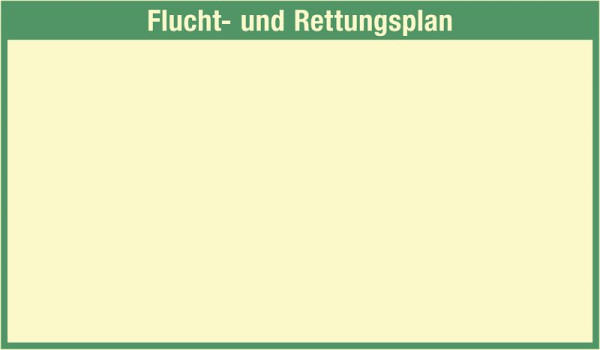 Moedel Flucht- und Rettungsplan ohne Legende, Kunststoff, langnachleuchtend, 1204x704 mm, 57142