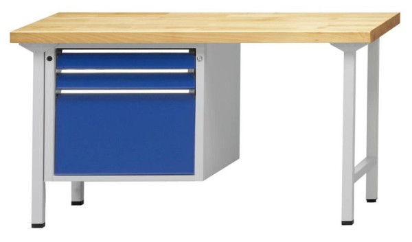 ANKE Werkbänke Kombiwerkbank, Modell 702 V, 1500 x 700 x 890 mm, RAL 7035/5010, BMP 40 mm, 410.113