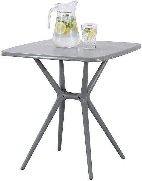 CLP Tisch Becky eckig 72 x 72 cm, grau, 327031, 4255716370442