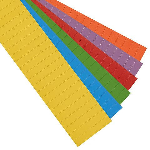 Magnetoplan ferrocard-Etiketten, Farbe: sortiert, Größe: 50 x 15 mm, VE: 115 Stück, 12865